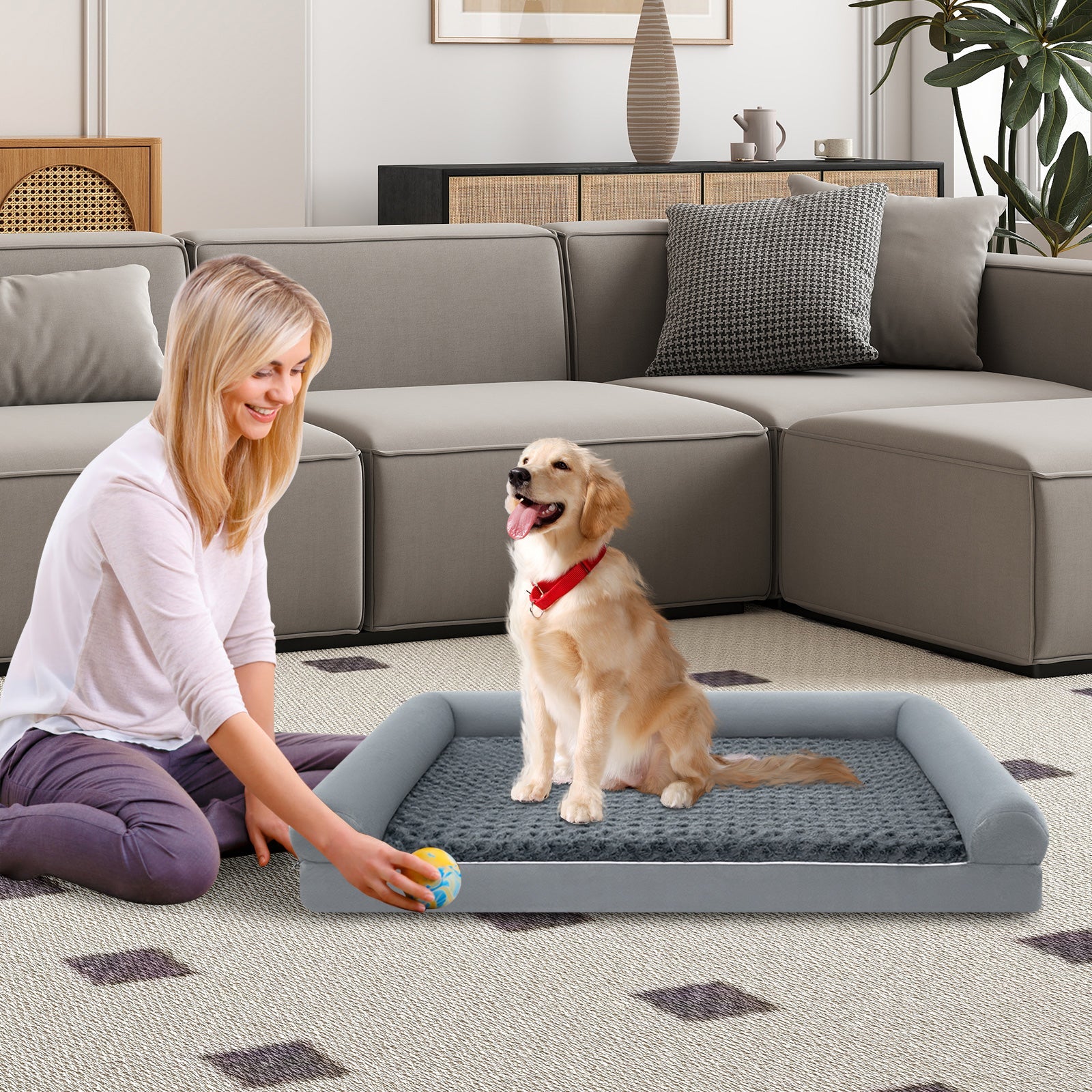 Orthopedic Foam Dog Sofa Bed with Removable Cover