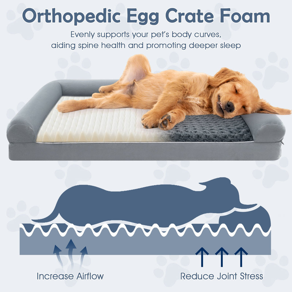 Orthopedic Foam Dog Sofa Bed with Removable Cover