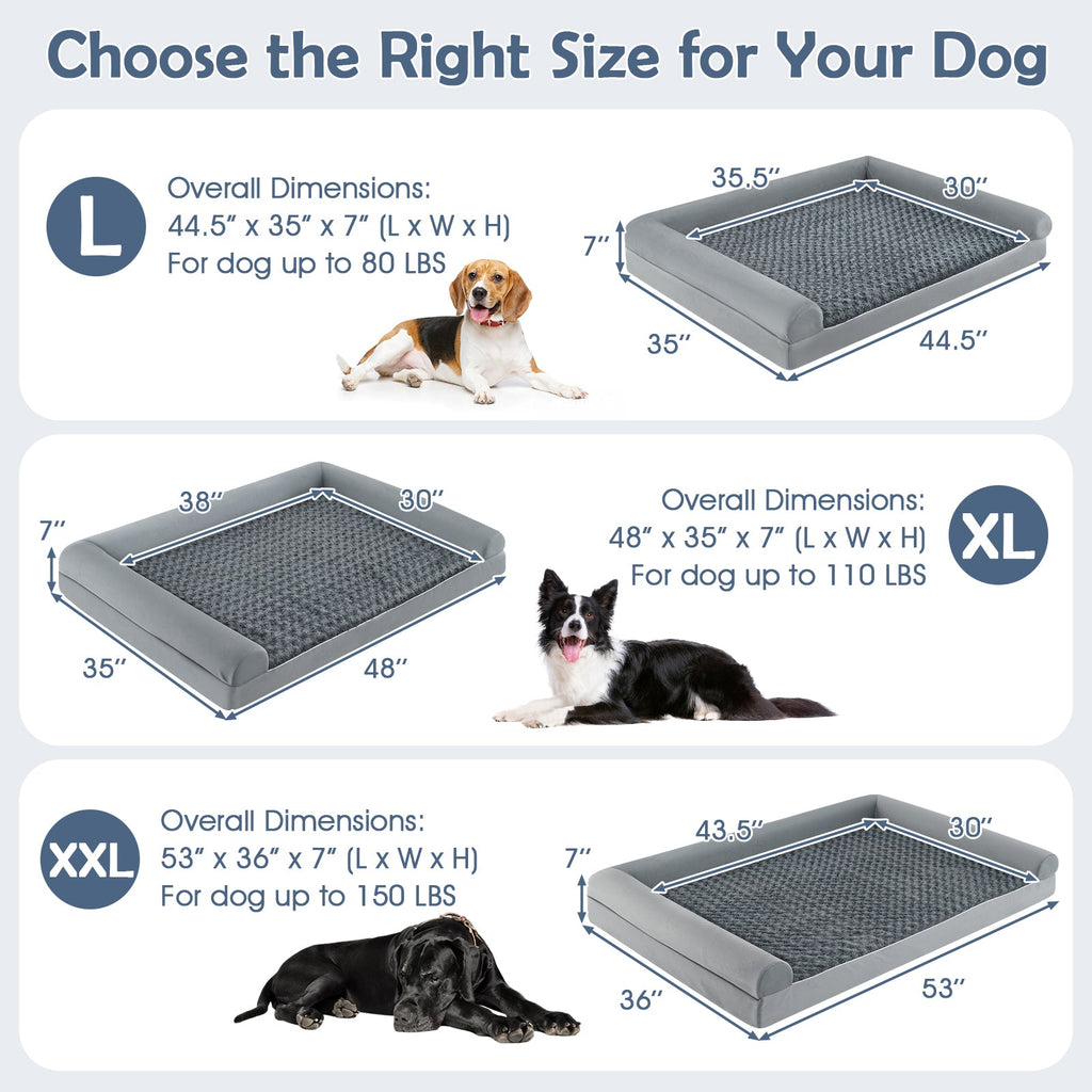 Orthopedic Foam Dog Sofa Bed with Removable Cover