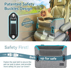 PETSFIT Small Dog Booster Car Seat with Safety Buckles & Tether, Foldable
