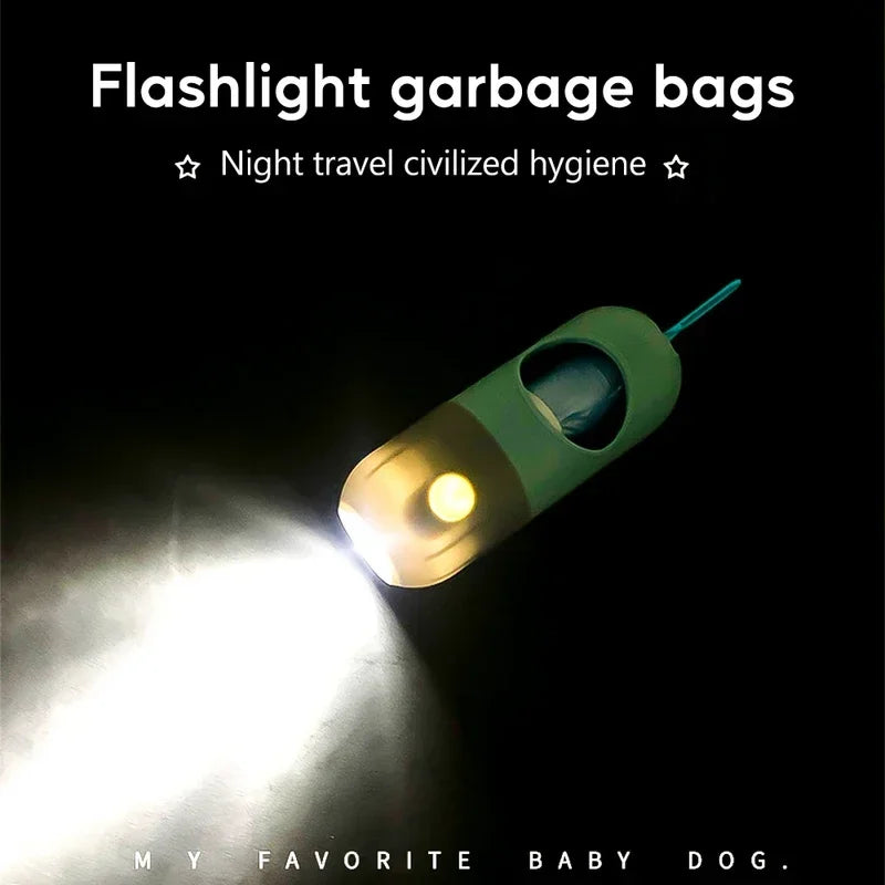 LED Dog Poop Bag Dispenser with Waste Bags