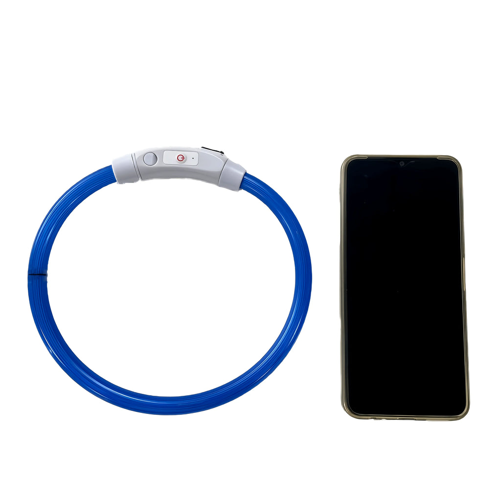 USB Rechargeable LED Dog Collar for Night Walks