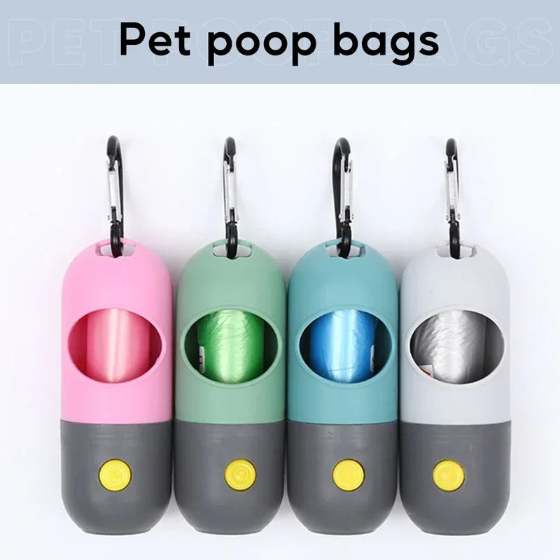 LED Dog Poop Bag Dispenser with Waste Bags
