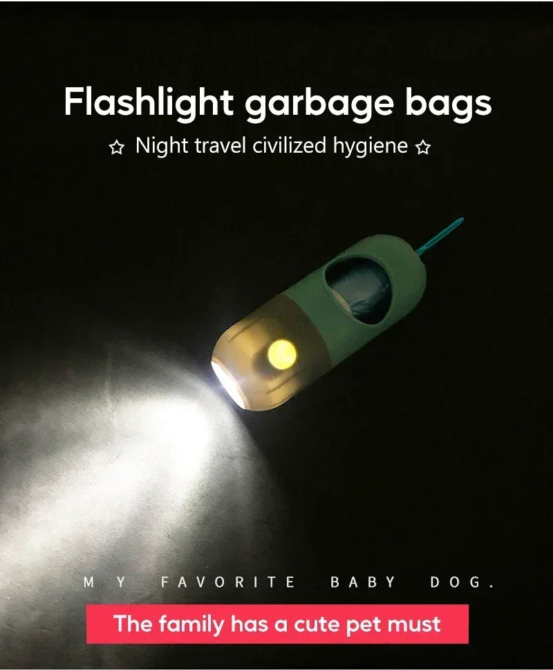 LED Dog Poop Bag Dispenser with Waste Bags