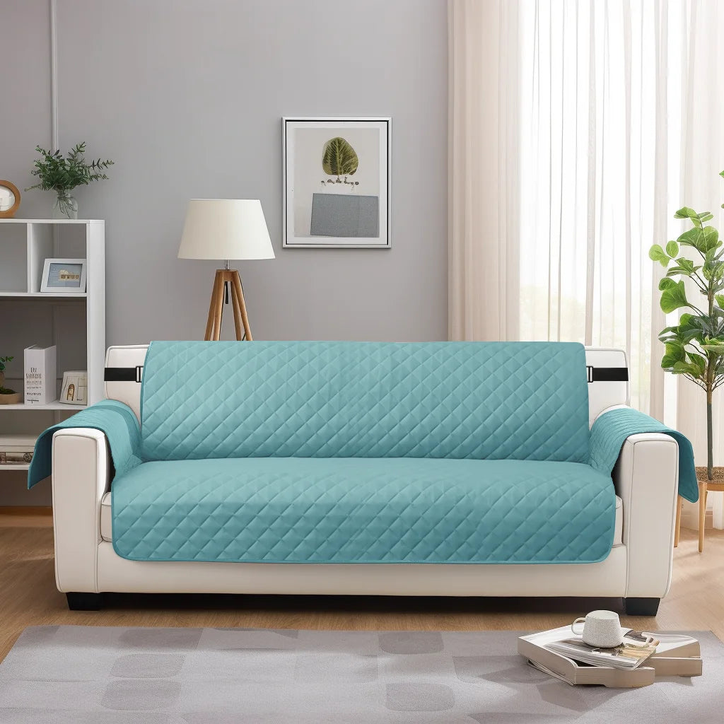 Sofa Covers Waterproof Sofa Slipcovers 1/2/3/4 Seater Non Slip Cover for Kids Pets Washable Sofa Protector with Elastic Strap