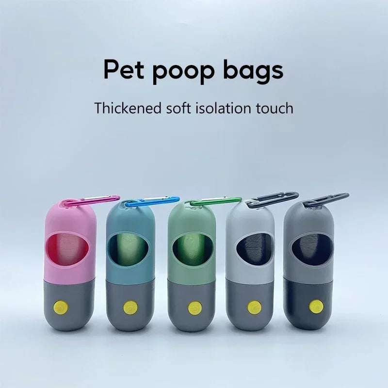LED Dog Poop Bag Dispenser with Waste Bags