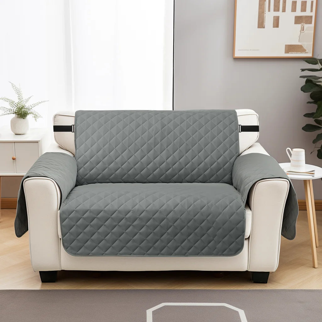 Sofa Covers Waterproof Sofa Slipcovers 1/2/3/4 Seater Non Slip Cover for Kids Pets Washable Sofa Protector with Elastic Strap