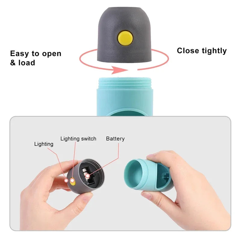 LED Dog Poop Bag Dispenser with Waste Bags