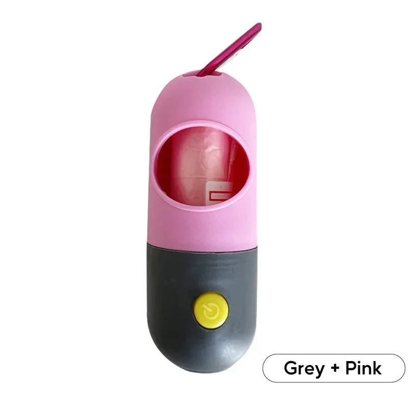 LED Dog Poop Bag Dispenser with Waste Bags