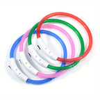 USB Rechargeable LED Dog Collar for Night Walks