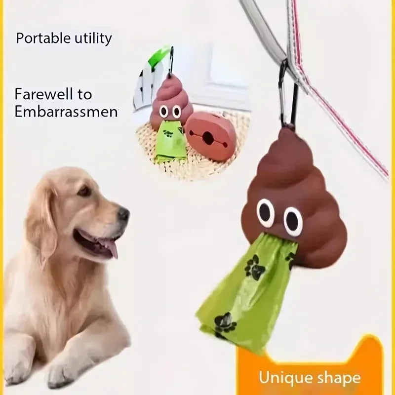 Poop-Shaped Pet Waste Bag Dispenser