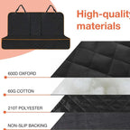 Dog Car Seat Cover for Cars Trucks SUVs  and Other Universal Pet Rear Seat Covers Specifically for Pets