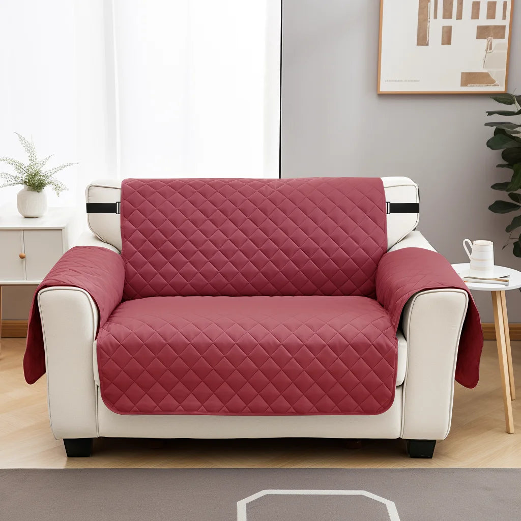 Sofa Covers Waterproof Sofa Slipcovers 1/2/3/4 Seater Non Slip Cover for Kids Pets Washable Sofa Protector with Elastic Strap